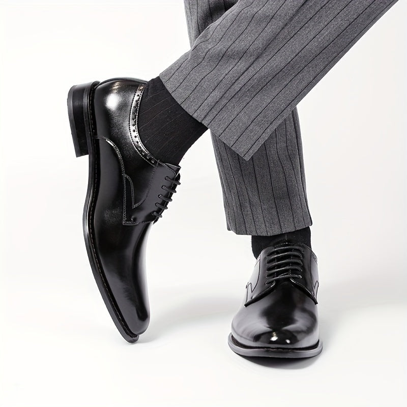 Emilio | Zapatos Derby de Cuero Estilo Oxford con Cordones para Hombre