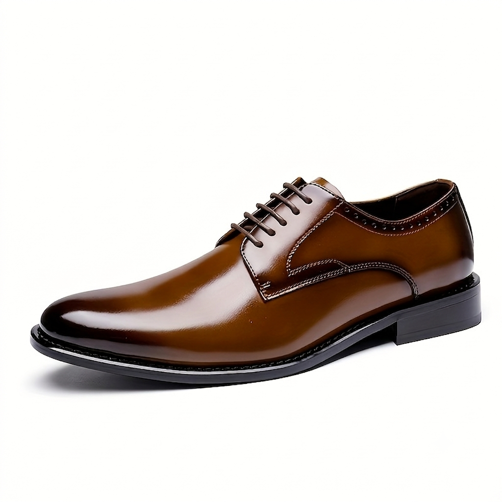 Emilio | Zapatos Derby de Cuero Estilo Oxford con Cordones para Hombre