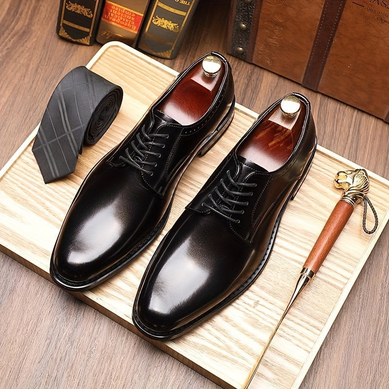 Emilio | Zapatos Derby de Cuero Estilo Oxford con Cordones para Hombre
