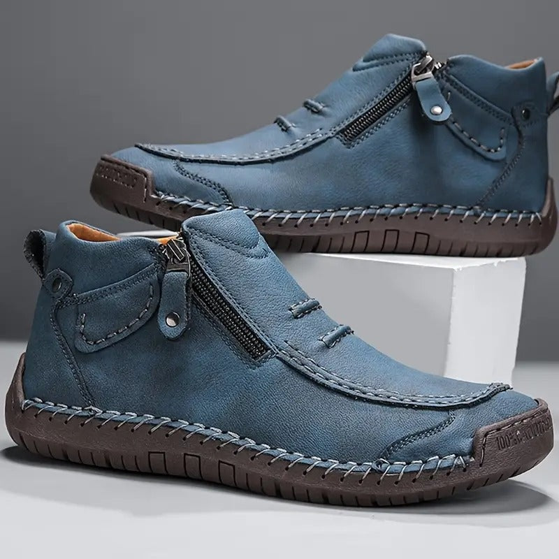 Emilio | Zapatos Ortopédicos de Piel con Cierre de Cremallera para Hombre