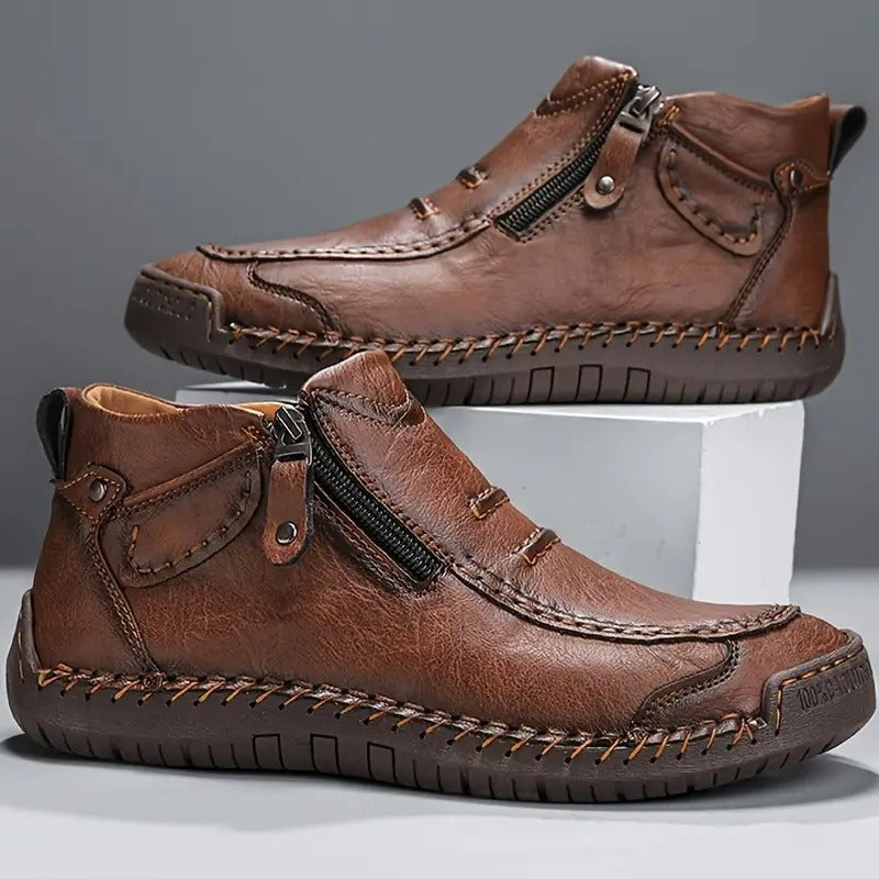 Emilio | Zapatos Ortopédicos de Piel con Cierre de Cremallera para Hombre