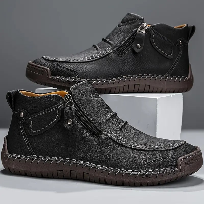 Emilio | Zapatos Ortopédicos de Piel con Cierre de Cremallera para Hombre