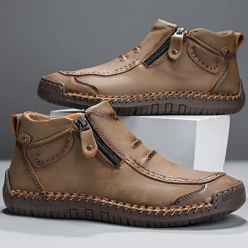 Emilio | Zapatos Ortopédicos de Piel con Cierre de Cremallera para Hombre
