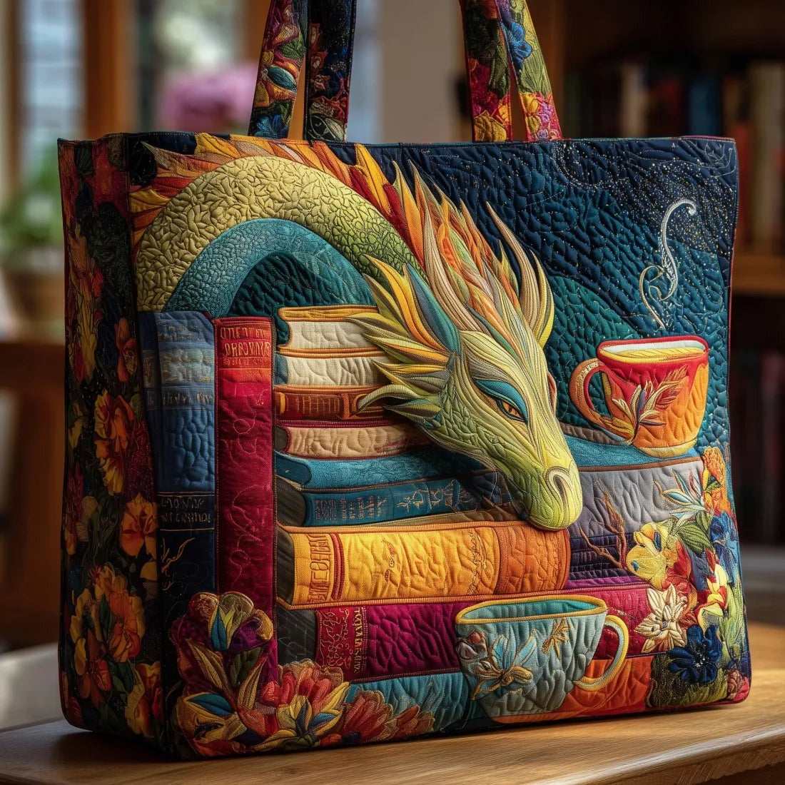 Encarnación | Bolso Tote Acolchado Artesanal Estampado Mujer