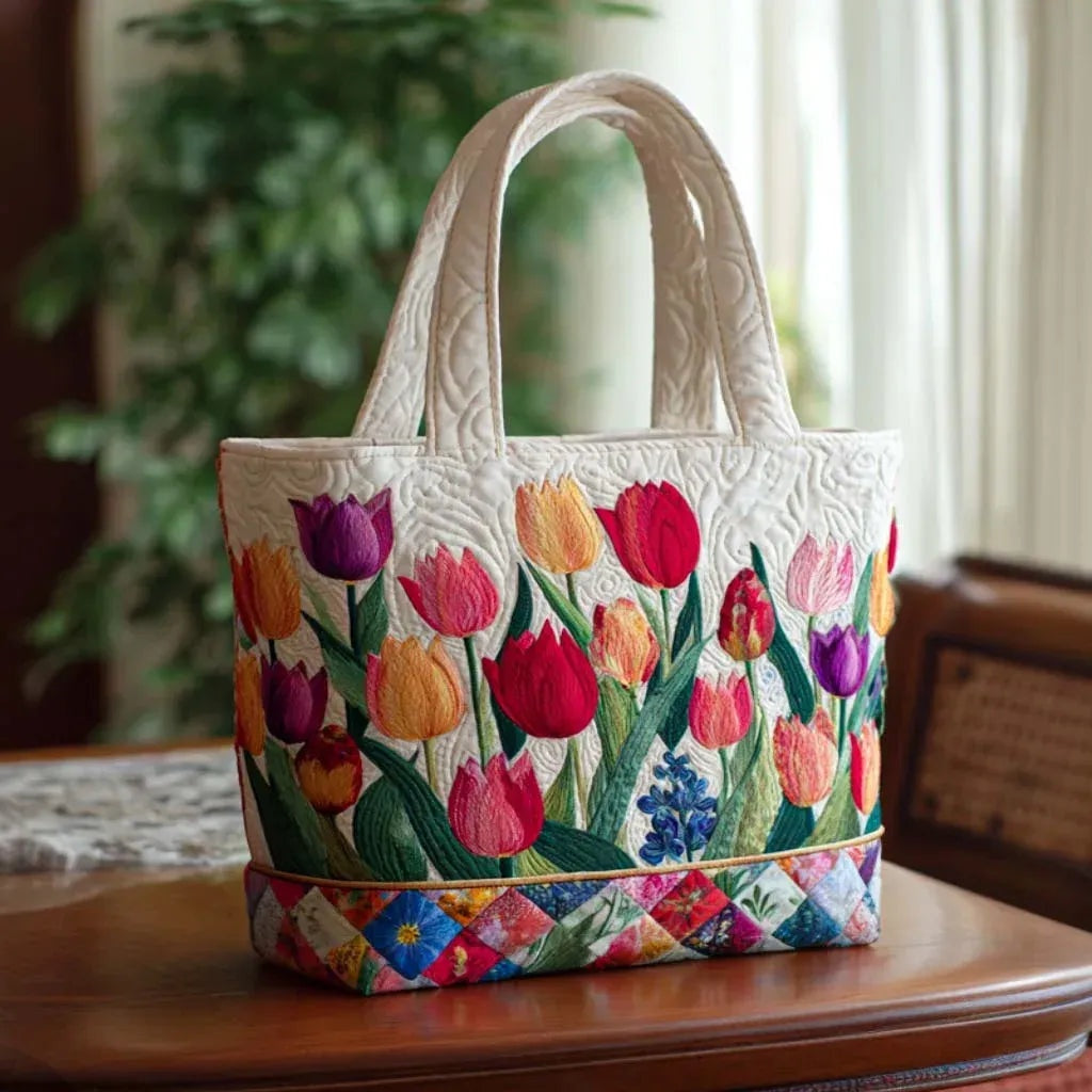 Encarnación | Bolso Tote Acolchado Artesanal Estampado Mujer