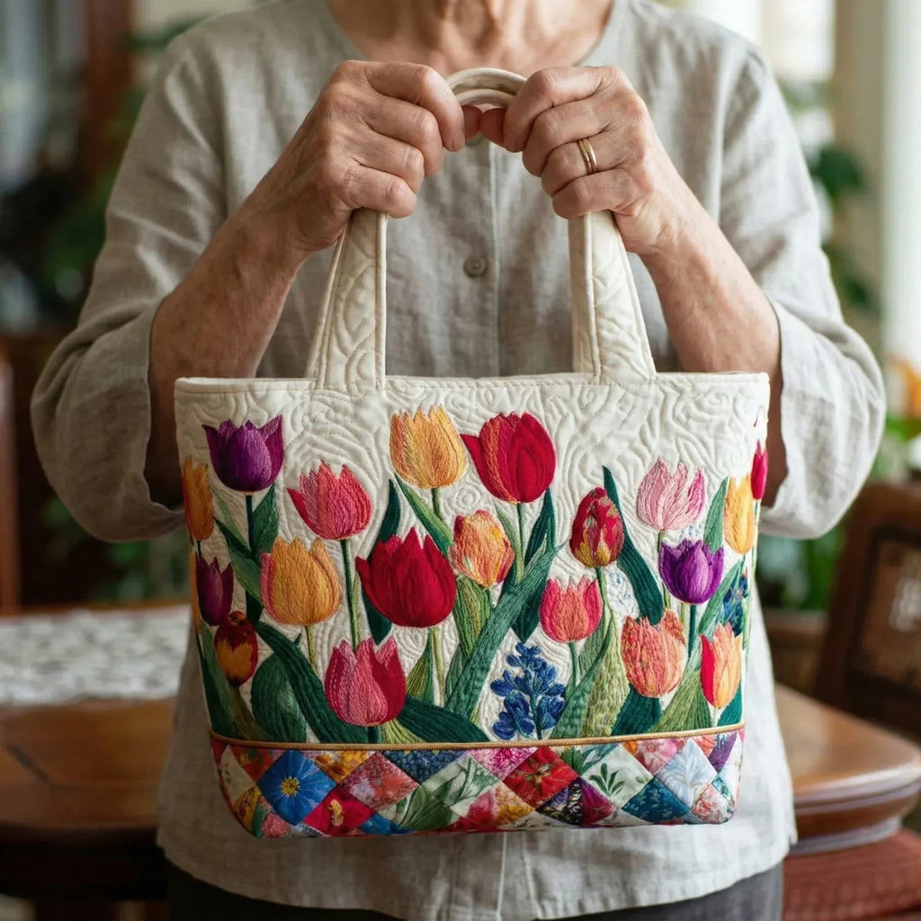 Encarnación | Bolso Tote Acolchado Artesanal Estampado Mujer