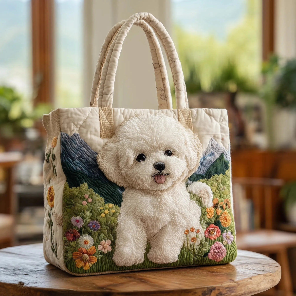 Encarnación | Bolso Tote Acolchado Artesanal Estampado Mujer
