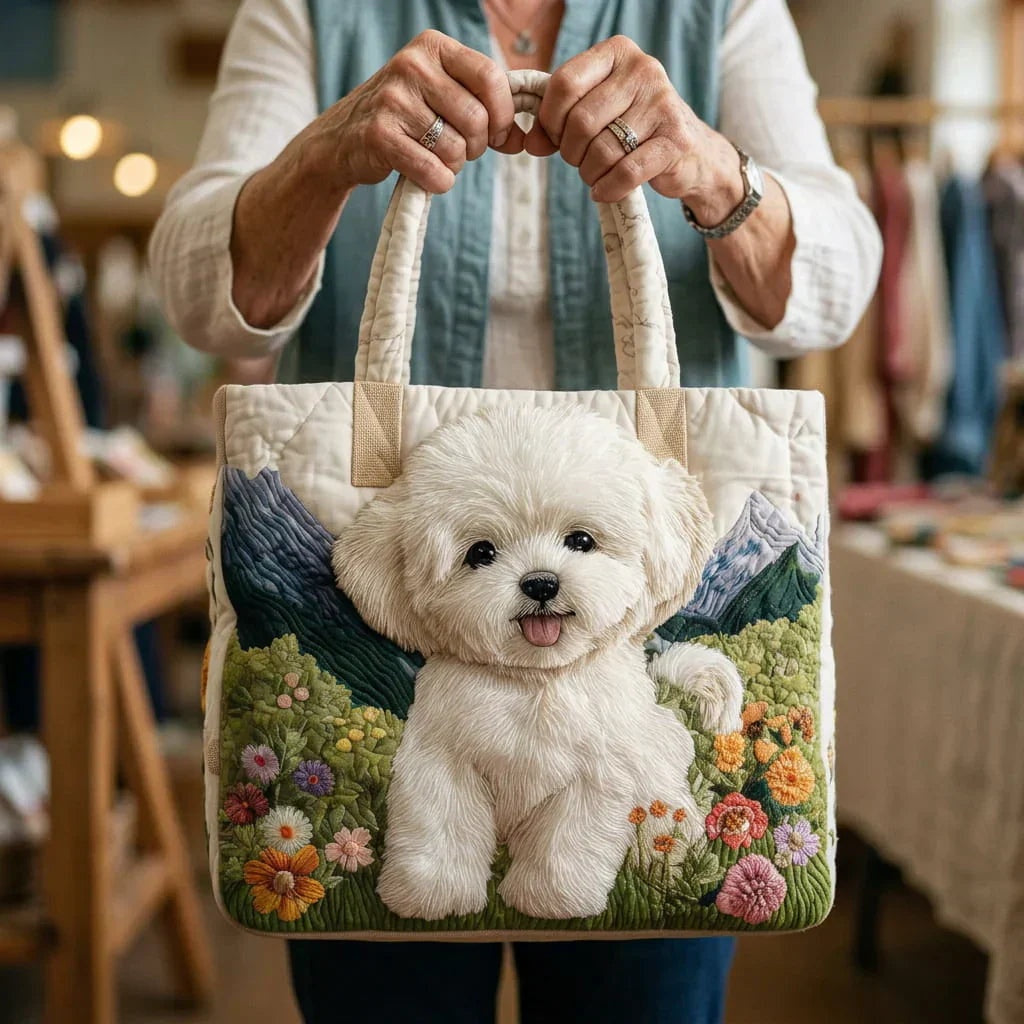 Encarnación | Bolso Tote Acolchado Artesanal Estampado Mujer