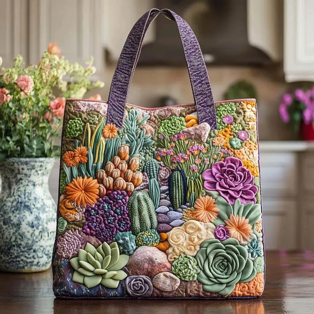 Encarnación | Bolso Tote Acolchado Artesanal Estampado Mujer
