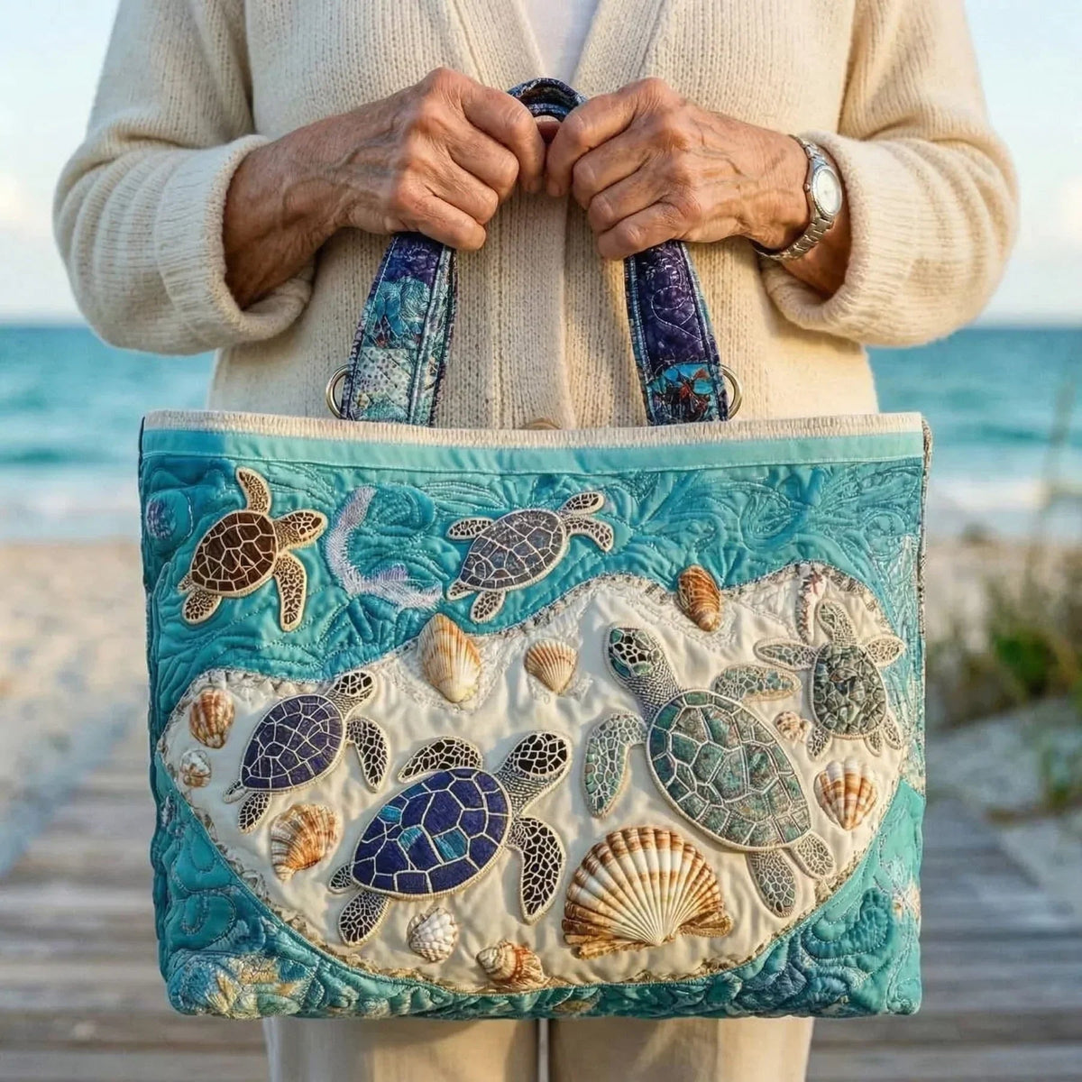 Encarnación | Bolso Tote Acolchado Artesanal Estampado Mujer