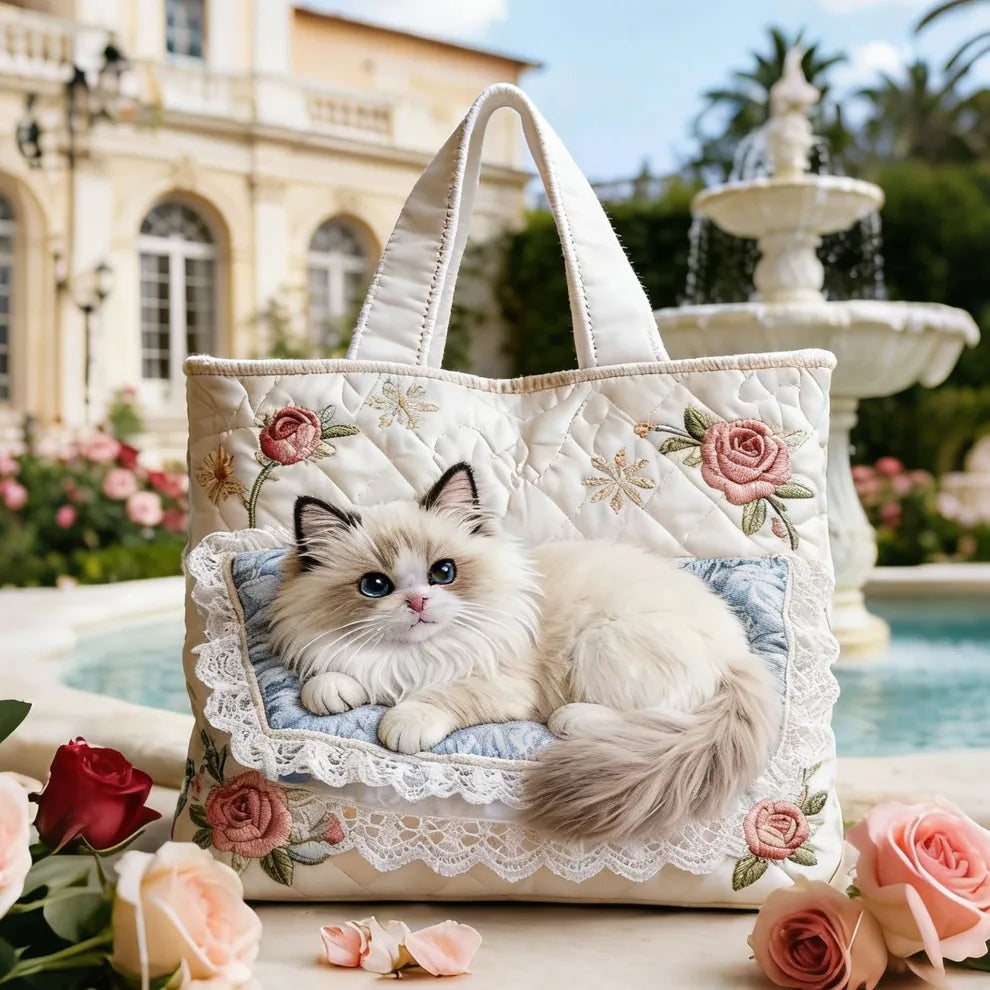 Encarnación | Bolso Tote Acolchado Artesanal Estampado Mujer