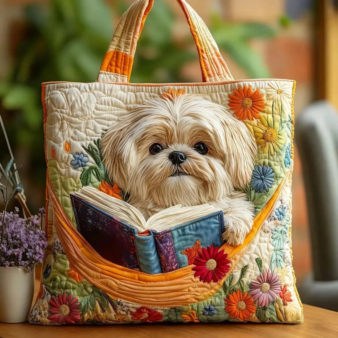 Encarnación | Bolso Tote Acolchado Artesanal Estampado Mujer