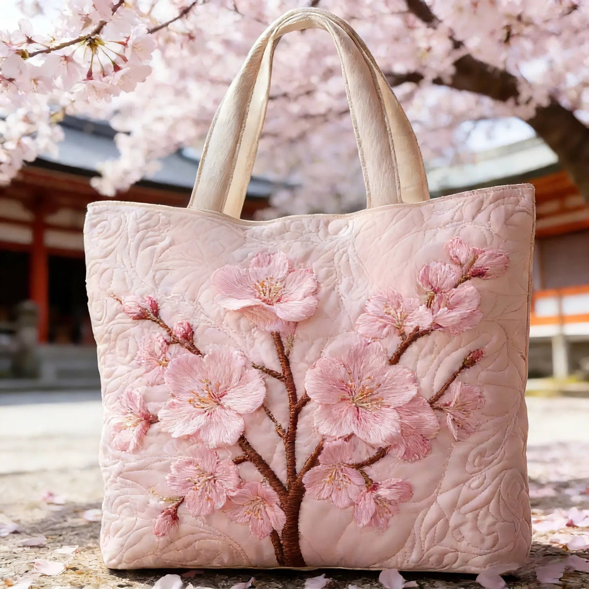 Encarnación | Bolso Tote Acolchado Artesanal Estampado Mujer