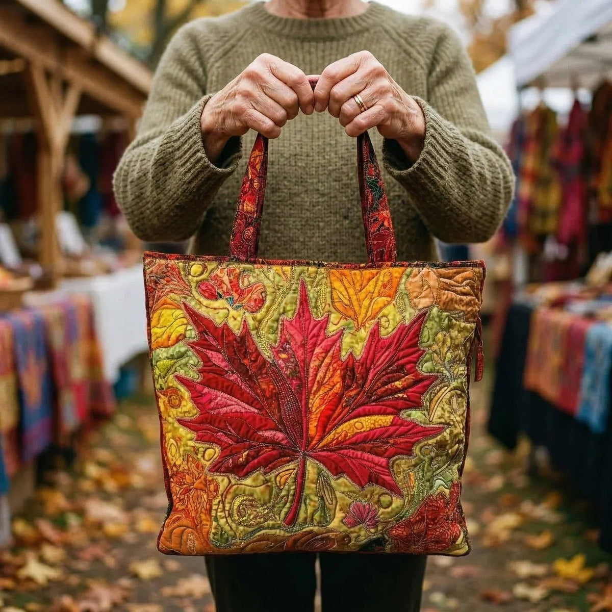 Encarnación | Bolso Tote Acolchado Artesanal Estampado Mujer