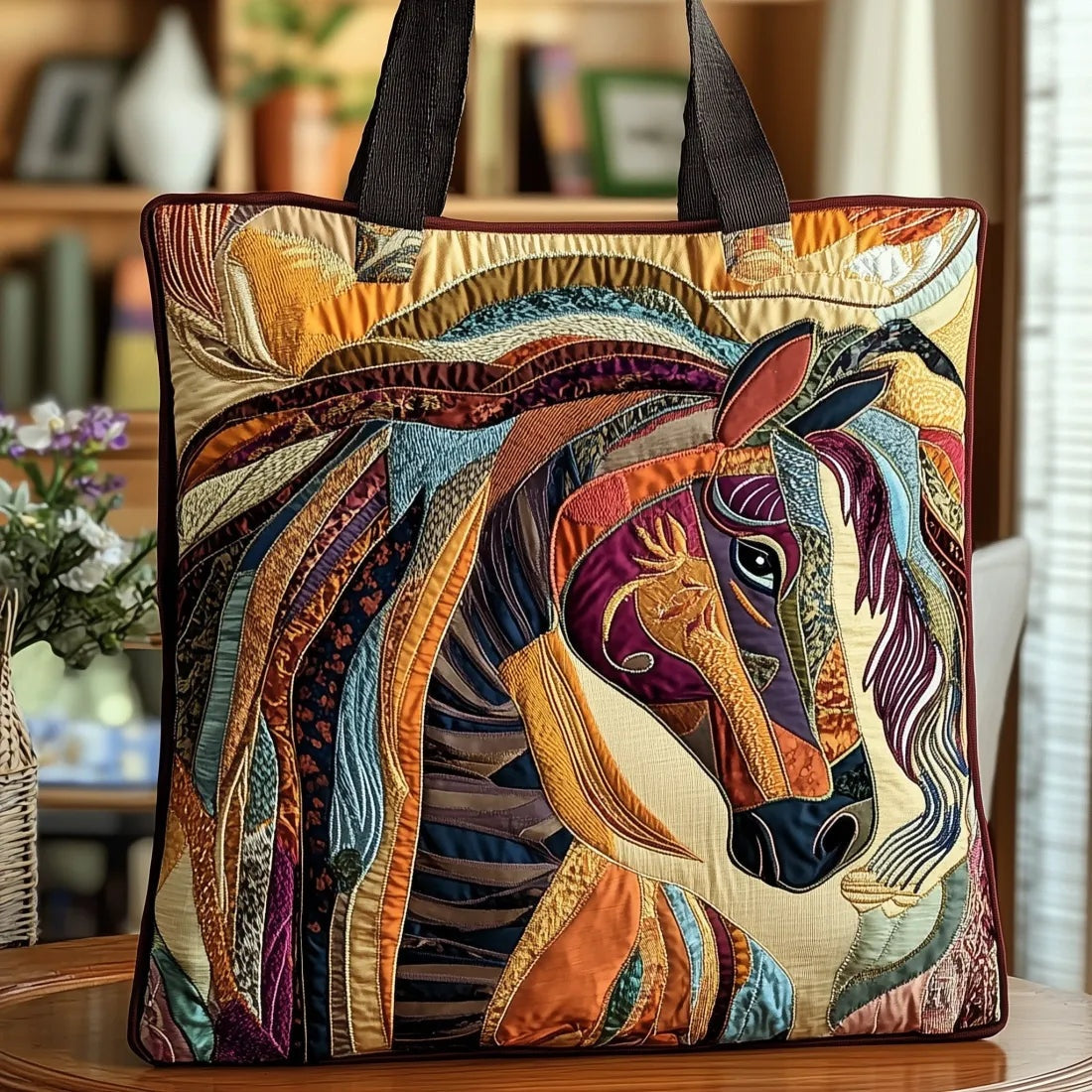 Encarnación | Bolso Tote Acolchado Artesanal Estampado Mujer