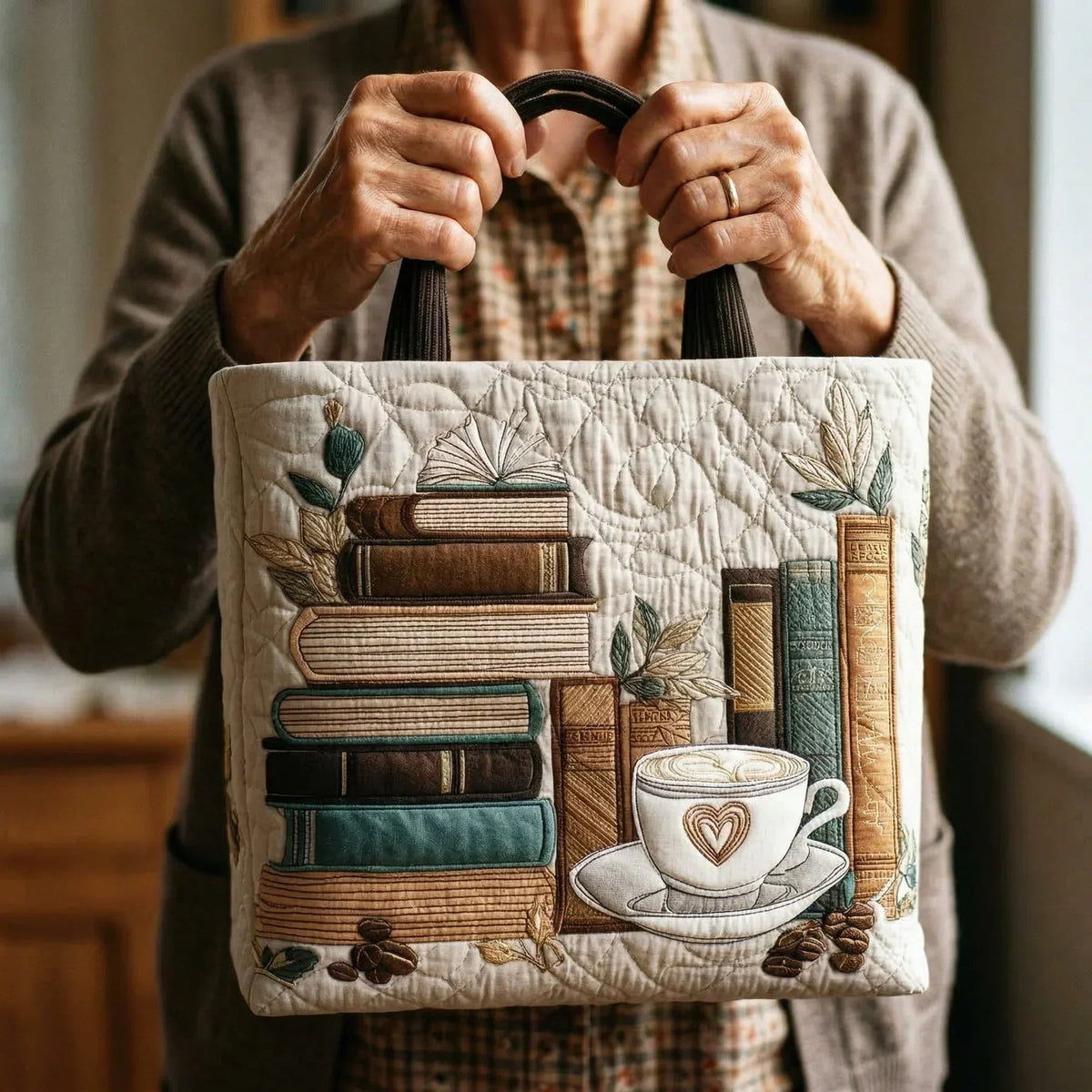 Encarnación | Bolso Tote Acolchado Artesanal Estampado Mujer