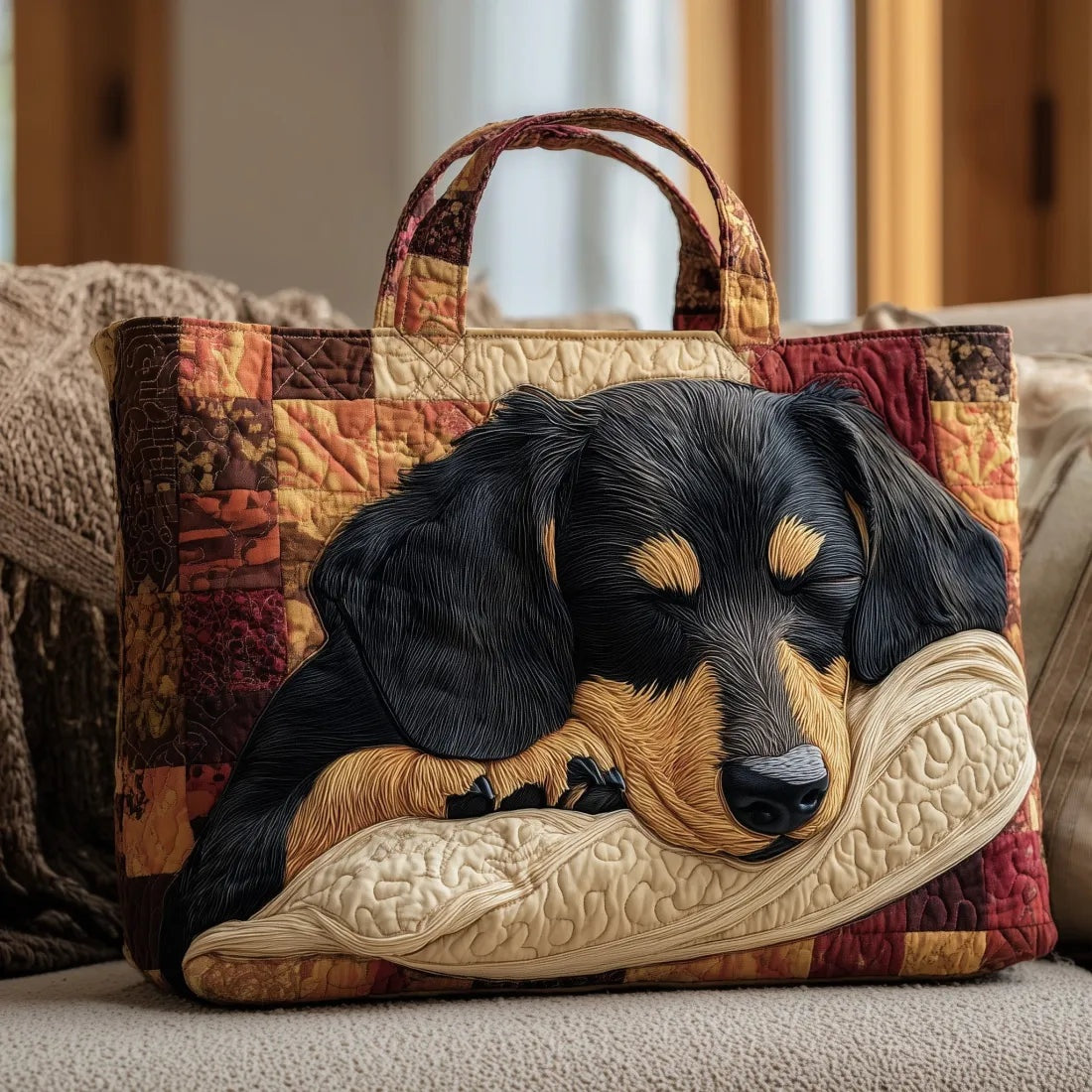 Encarnación | Bolso Tote Acolchado Artesanal Estampado Mujer