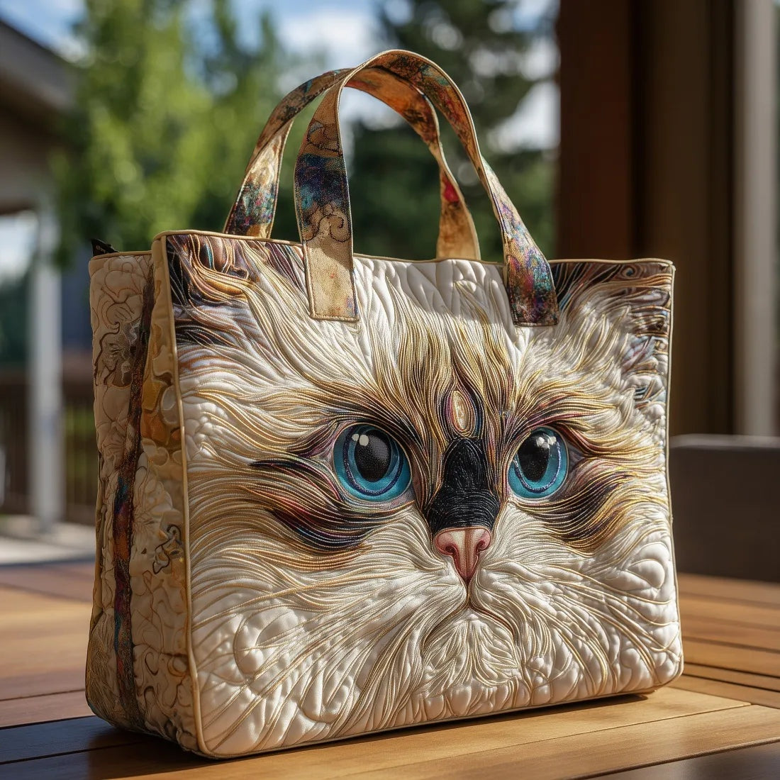 Encarnación | Bolso Tote Acolchado Artesanal Estampado Mujer