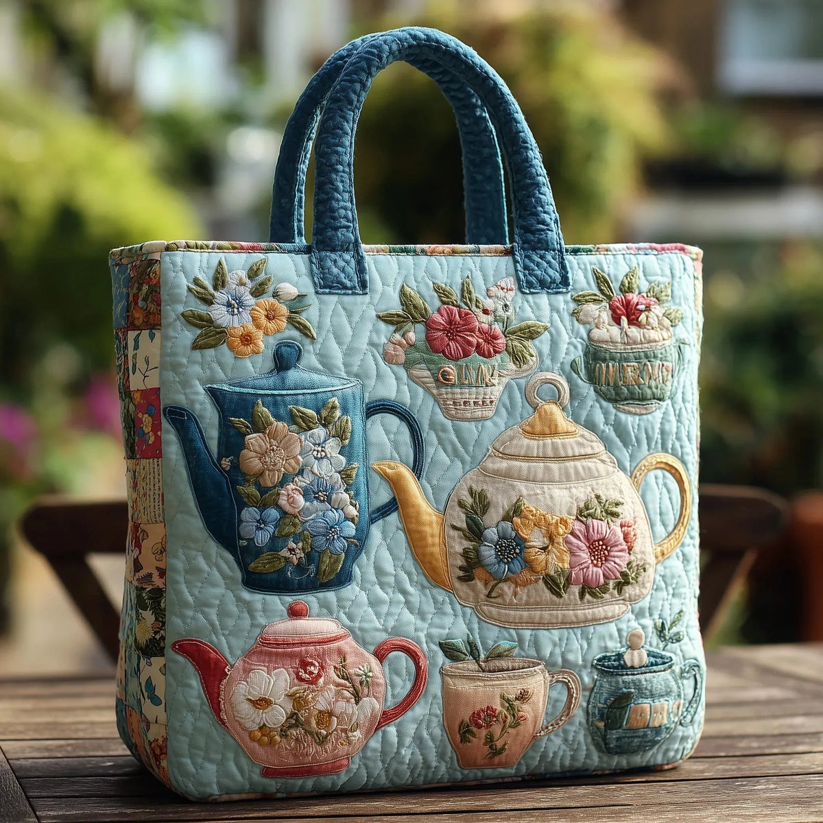 Encarnación | Bolso Tote Acolchado Artesanal Estampado Mujer