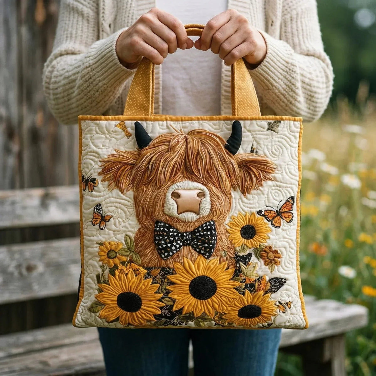 Encarnación | Bolso Tote Acolchado Artesanal Estampado Mujer