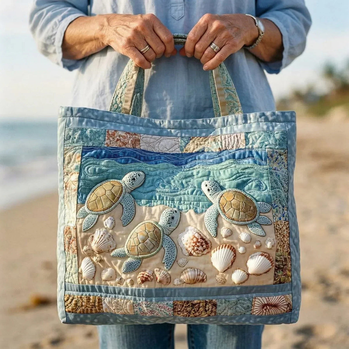 Encarnación | Bolso Tote Acolchado Artesanal Estampado Mujer