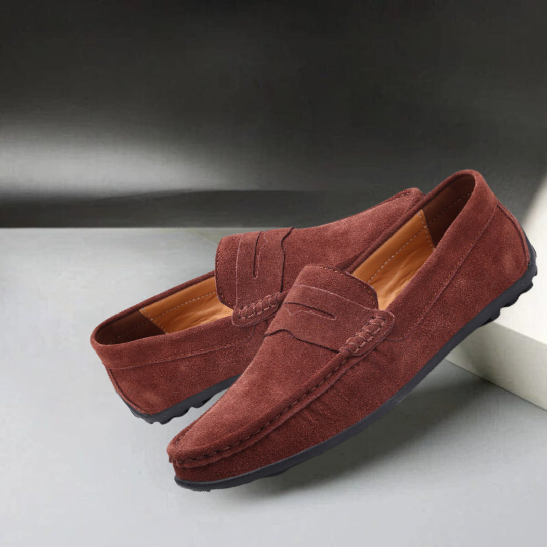 Ernesto | Mocasines de Ante con Suela de Goma para Hombre