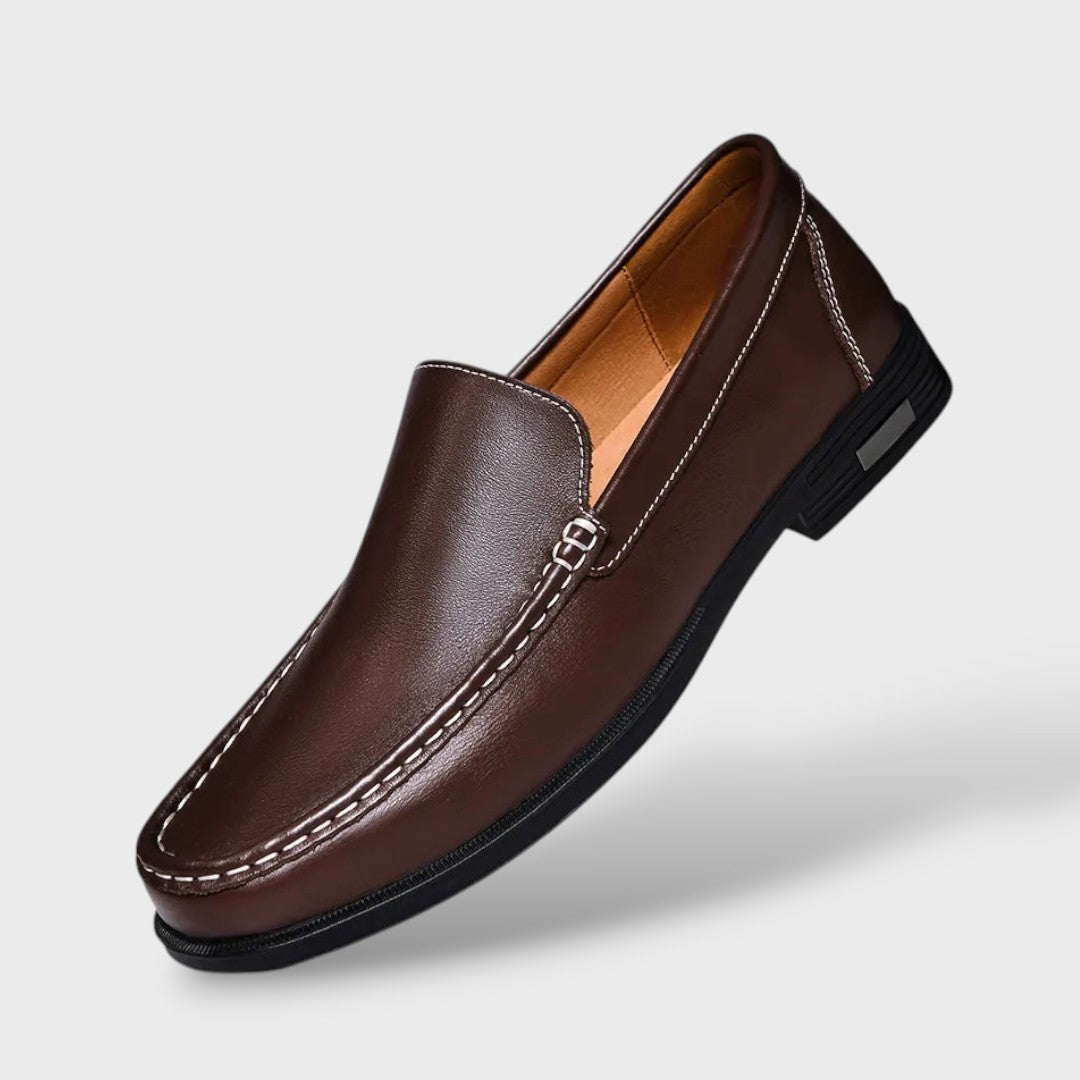 Ernesto | Mocasines de Cuero Slip-On con Suela Antideslizante para Hombre