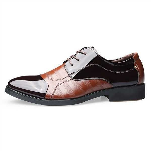 Ernesto | Zapatos Oxford de Charol con Puntera Bicolor para Hombre