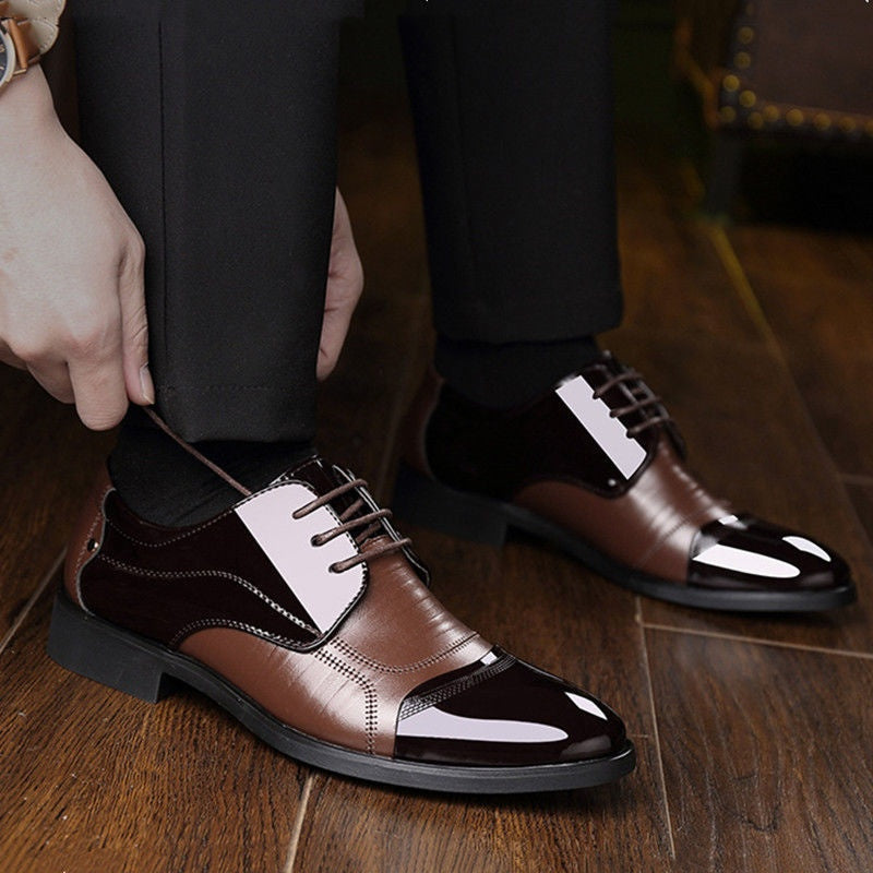 Ernesto | Zapatos Oxford de Charol con Puntera Bicolor para Hombre