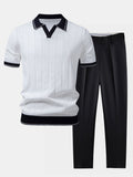 Conjunto Polo de Punto y Pantalón de Vestir Hombre