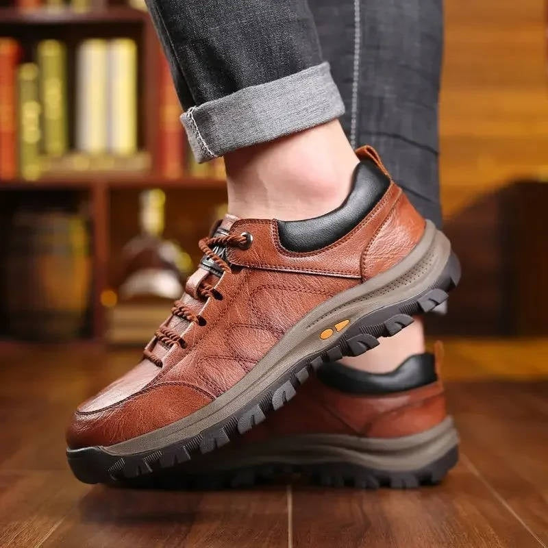 Fernando | Zapatos de Cuero Estilo Blucher con Suela de Trekking para Hombre