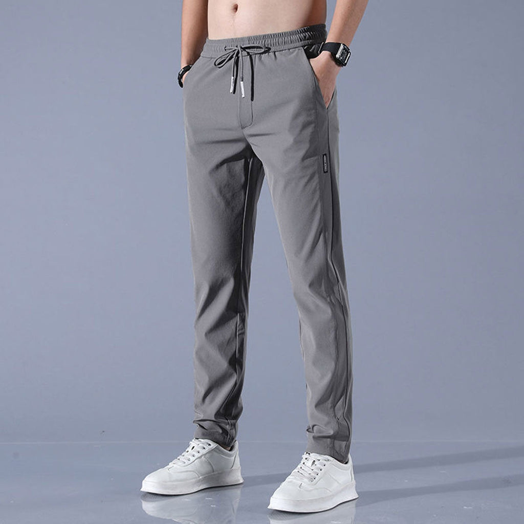Pantalón Deportivo Cintura Elástica Corte Recto para Hombre