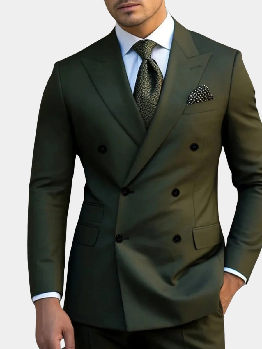 Traje Cruzado Gonzalo para Hombre – Doble Botonadura y Solapa de Pico