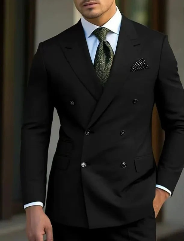 Traje Cruzado Gonzalo para Hombre – Doble Botonadura y Solapa de Pico