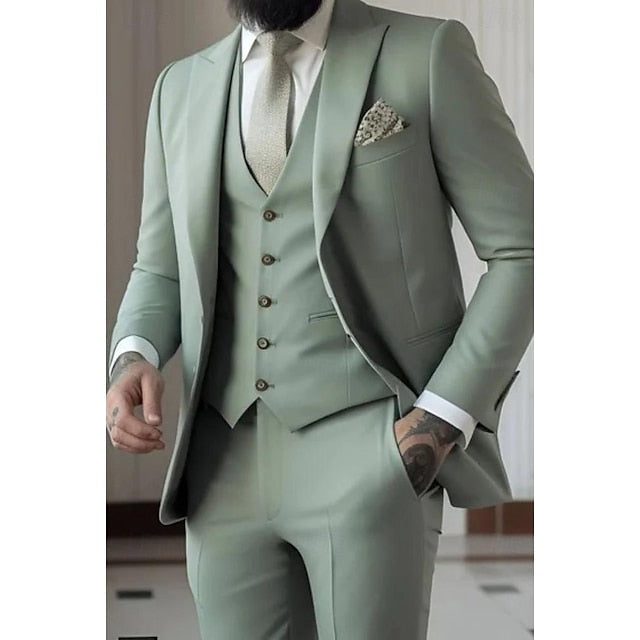 Traje Gonzalo de Tres Piezas para Hombre – Slim Fit con Chaleco a Juego