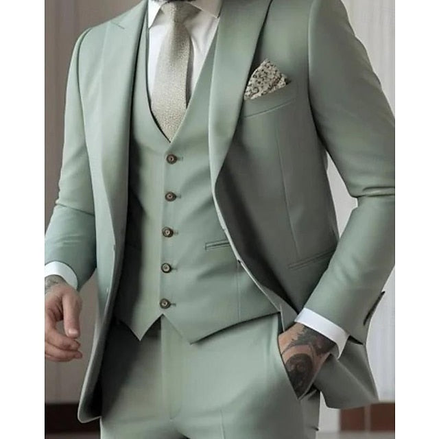 Traje Gonzalo de Tres Piezas para Hombre – Slim Fit con Chaleco a Juego
