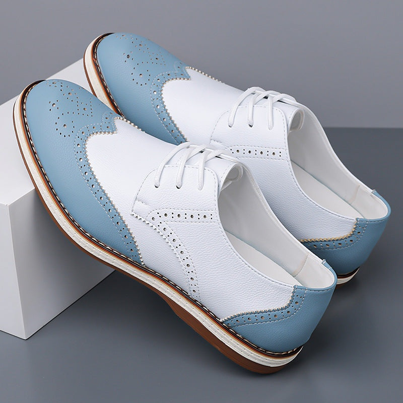 Guillermo | Blucher de Cuero con Detalles Brogue Bicolor para Hombre