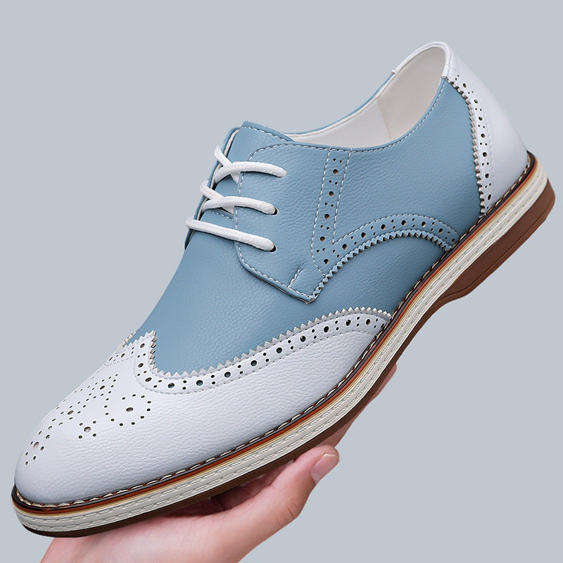 Guillermo | Blucher de Cuero con Detalles Brogue Bicolor para Hombre