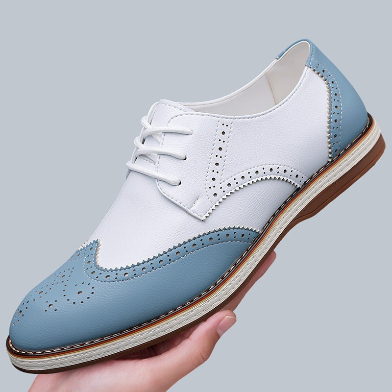 Guillermo | Blucher de Cuero con Detalles Brogue Bicolor para Hombre