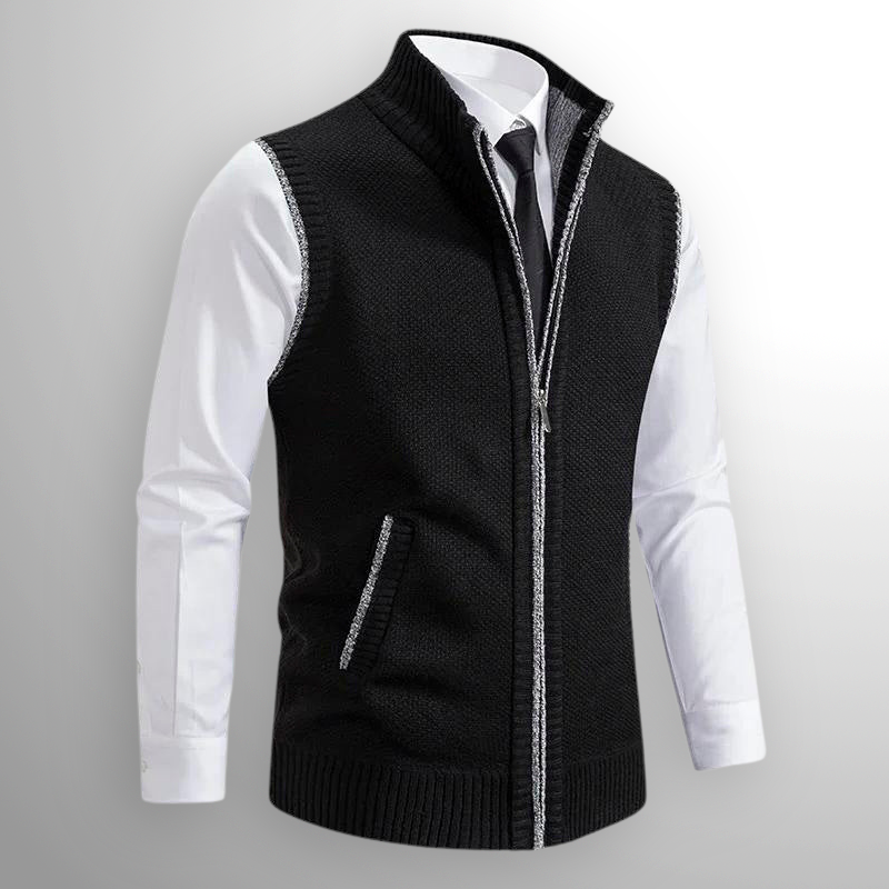 Gael | Chaleco de Punto Hombre Cremallera Cuello Alto