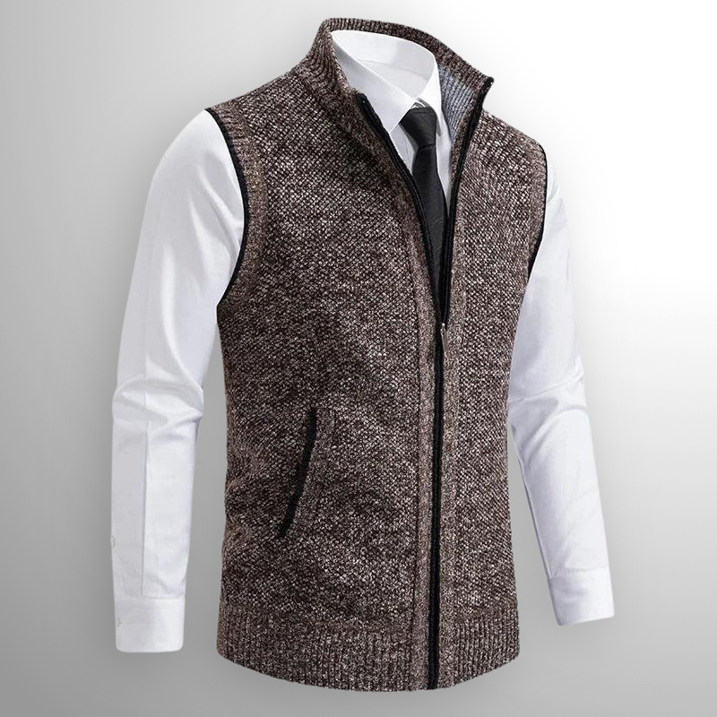 Gael | Chaleco de Punto Hombre Cremallera Cuello Alto