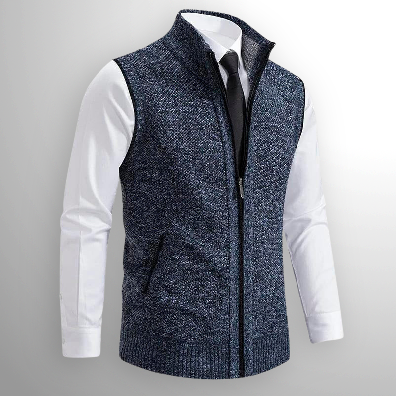Gael | Chaleco de Punto Hombre Cremallera Cuello Alto