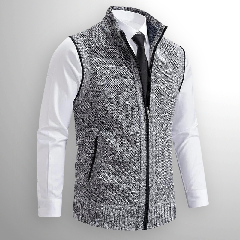 Gael | Chaleco de Punto Hombre Cremallera Cuello Alto