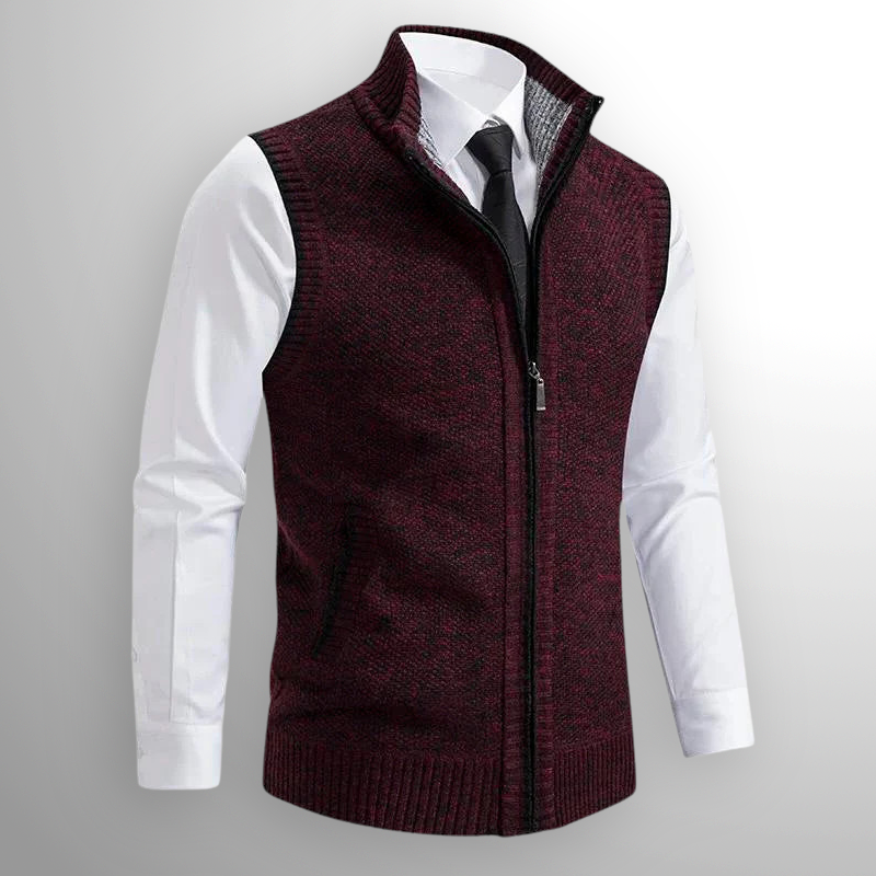 Gael | Chaleco de Punto Hombre Cremallera Cuello Alto