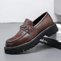 Guillermo | Mocasines de Cuero con Plataforma y Hebilla Metálica para Hombre