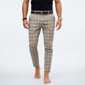 Pantalón Chino de Cuadros Slim Ajustado para Hombre