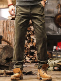 Pantalón de Trabajo Sarga de Algodón Pierna Recta para Hombre