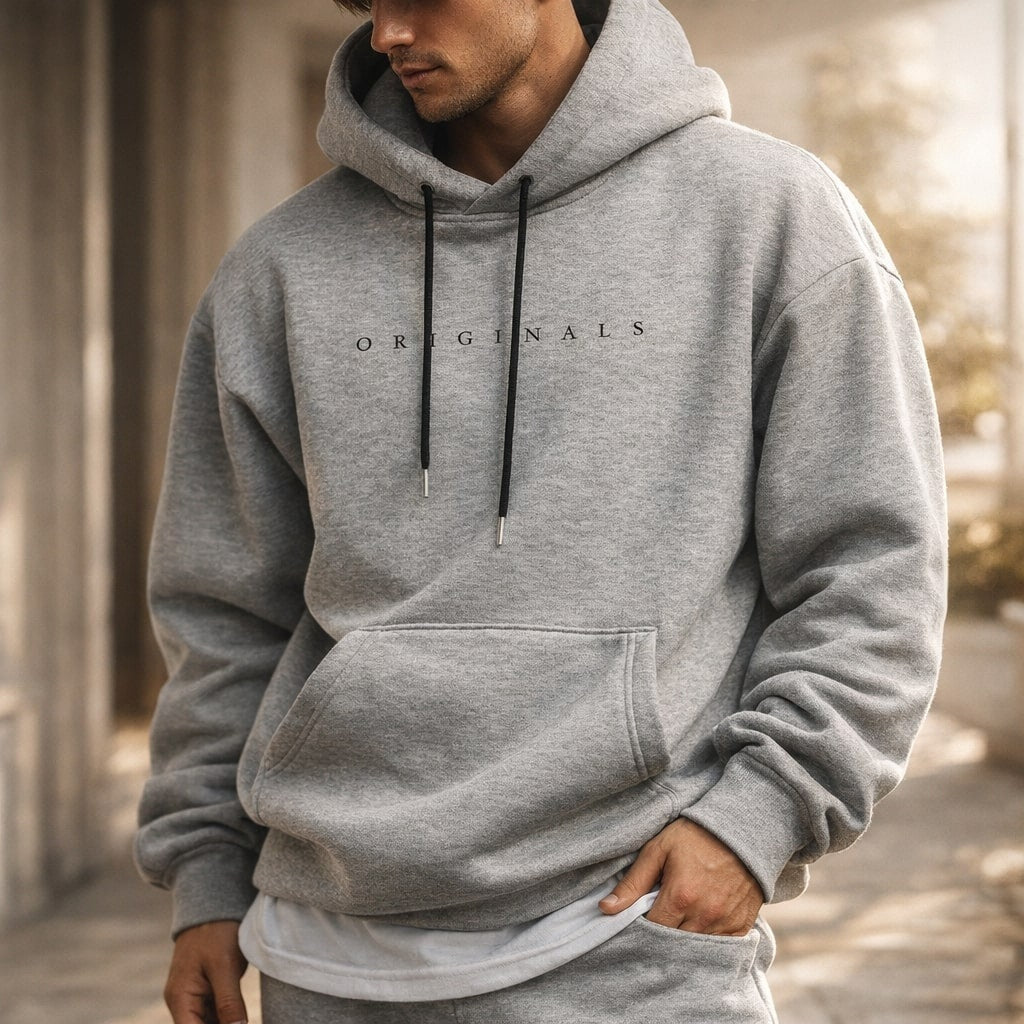 Sudadera Oversize con Capucha y Bolsillo Canguro para Hombre
