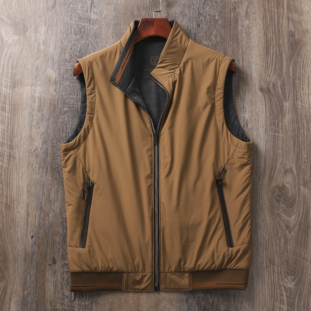 Damián | Chaleco Acolchado Reversible Hombre Cuello Alto