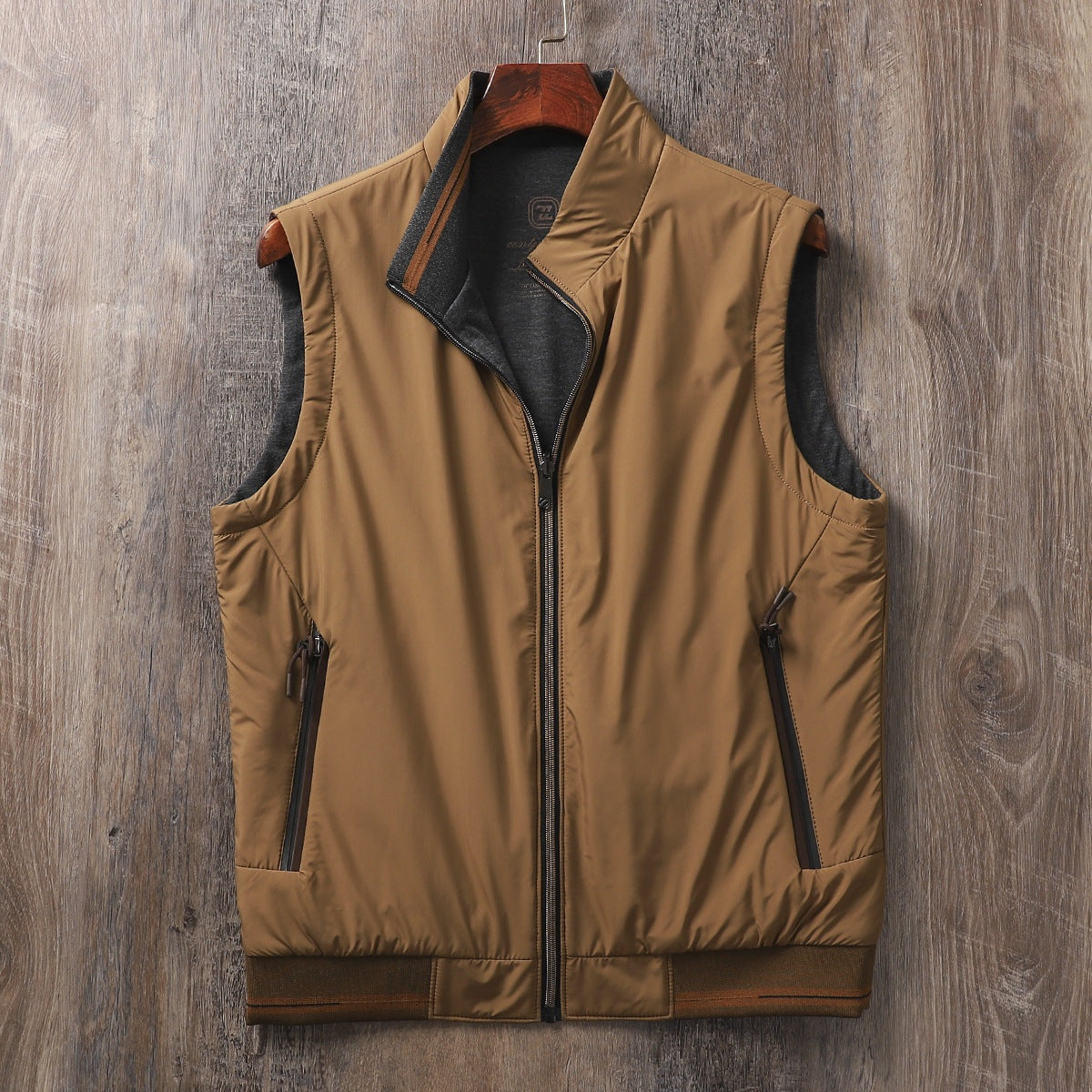 Damián | Chaleco Acolchado Reversible Hombre Cuello Alto